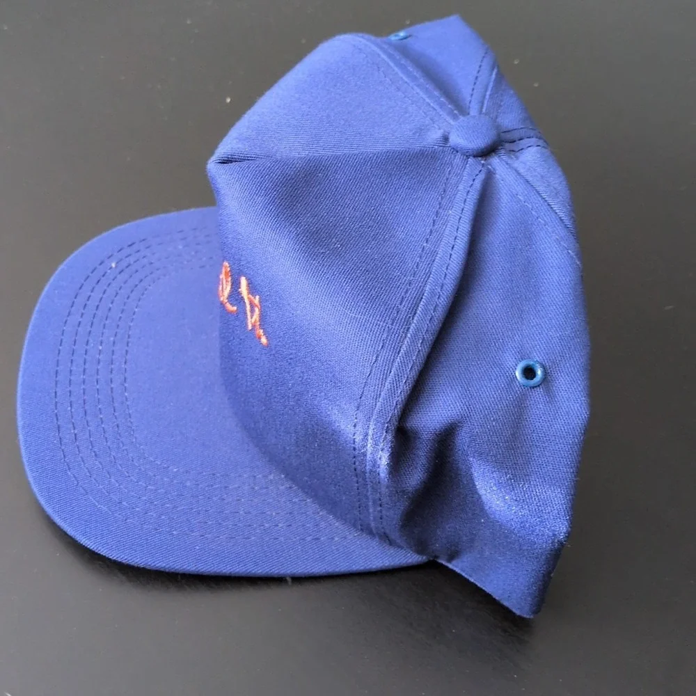 Vintage K-Products Snapback Hat Just‎ Dual It Blue OSFM Iowa USA Made